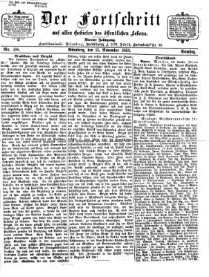 Der Fortschritt auf allen Gebieten des öffentlichen Lebens Samstag 14. November 1868