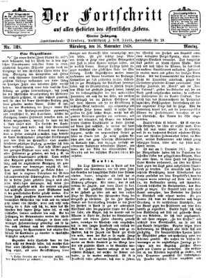 Der Fortschritt auf allen Gebieten des öffentlichen Lebens Montag 16. November 1868