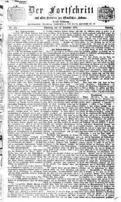 Der Fortschritt auf allen Gebieten des öffentlichen Lebens Samstag 19. Dezember 1868