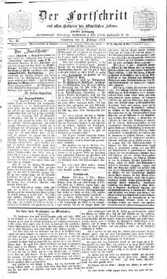 Der Fortschritt auf allen Gebieten des öffentlichen Lebens Donnerstag 11. Februar 1869