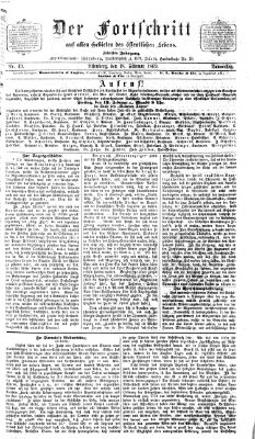 Der Fortschritt auf allen Gebieten des öffentlichen Lebens Donnerstag 18. Februar 1869