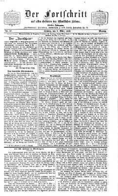 Der Fortschritt auf allen Gebieten des öffentlichen Lebens Montag 8. März 1869