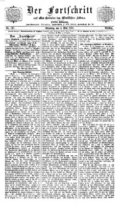 Der Fortschritt auf allen Gebieten des öffentlichen Lebens Dienstag 4. Mai 1869