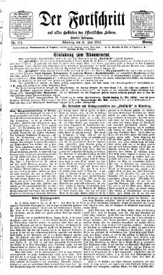 Der Fortschritt auf allen Gebieten des öffentlichen Lebens Montag 21. Juni 1869