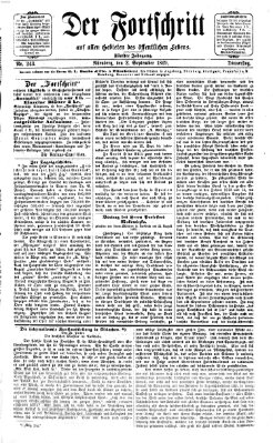 Der Fortschritt auf allen Gebieten des öffentlichen Lebens Donnerstag 2. September 1869