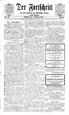 Der Fortschritt auf allen Gebieten des öffentlichen Lebens Sonntag 5. September 1869