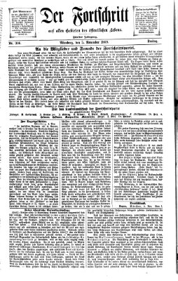 Der Fortschritt auf allen Gebieten des öffentlichen Lebens Freitag 5. November 1869