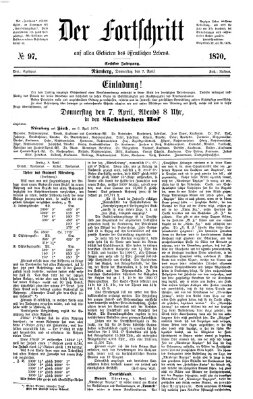 Der Fortschritt auf allen Gebieten des öffentlichen Lebens Donnerstag 7. April 1870