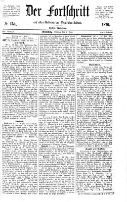 Der Fortschritt auf allen Gebieten des öffentlichen Lebens Sonntag 5. Juni 1870