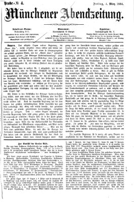 Münchener Abendzeitung Freitag 4. März 1864