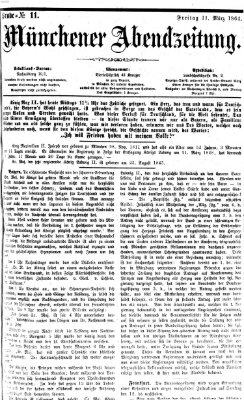 Münchener Abendzeitung Freitag 11. März 1864