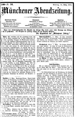 Münchener Abendzeitung Montag 14. März 1864