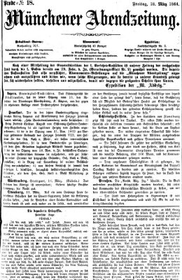 Münchener Abendzeitung Freitag 18. März 1864