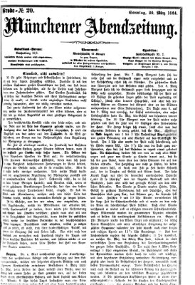 Münchener Abendzeitung Sonntag 20. März 1864