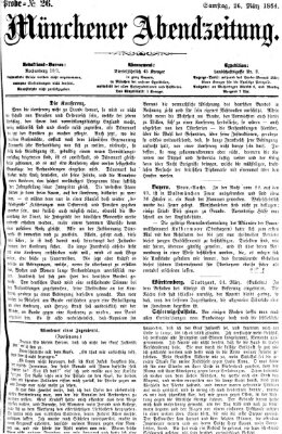 Münchener Abendzeitung Samstag 26. März 1864