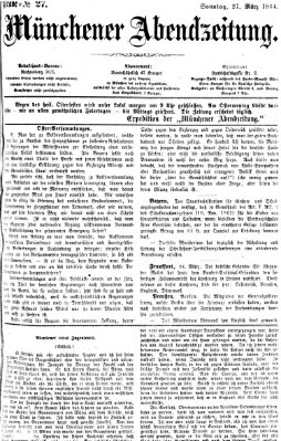 Münchener Abendzeitung Sonntag 27. März 1864