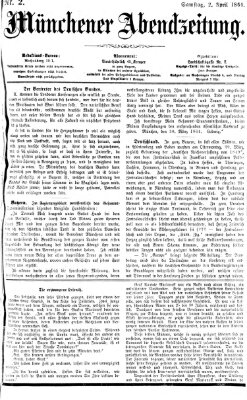 Münchener Abendzeitung Samstag 2. April 1864