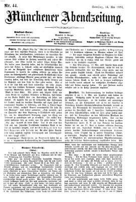 Münchener Abendzeitung Samstag 14. Mai 1864