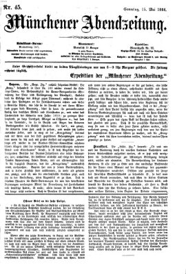 Münchener Abendzeitung Sonntag 15. Mai 1864