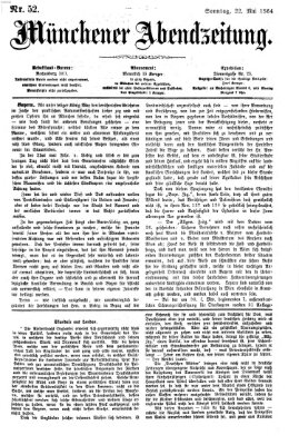 Münchener Abendzeitung Sonntag 22. Mai 1864