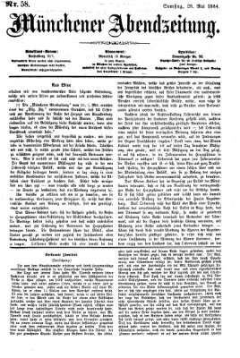 Münchener Abendzeitung Samstag 28. Mai 1864