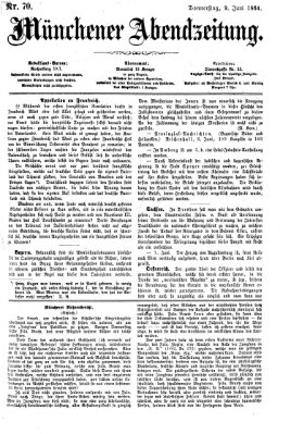 Münchener Abendzeitung Donnerstag 9. Juni 1864