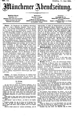 Münchener Abendzeitung Samstag 11. Juni 1864