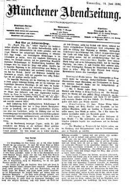 Münchener Abendzeitung Donnerstag 16. Juni 1864