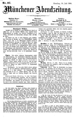 Münchener Abendzeitung Samstag 16. Juli 1864