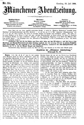 Münchener Abendzeitung Samstag 23. Juli 1864