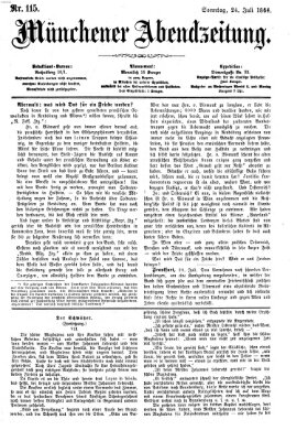 Münchener Abendzeitung Sonntag 24. Juli 1864