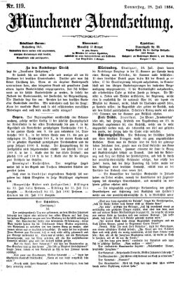 Münchener Abendzeitung Donnerstag 28. Juli 1864