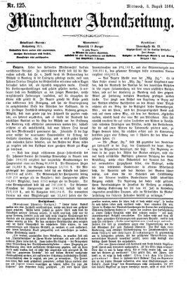 Münchener Abendzeitung Mittwoch 3. August 1864