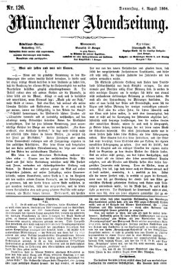 Münchener Abendzeitung Donnerstag 4. August 1864