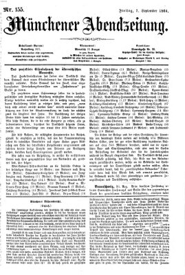 Münchener Abendzeitung Freitag 2. September 1864