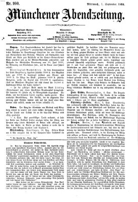 Münchener Abendzeitung Mittwoch 7. September 1864