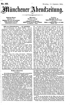 Münchener Abendzeitung Dienstag 13. September 1864