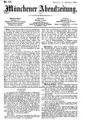 Münchener Abendzeitung Sonntag 18. September 1864