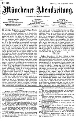 Münchener Abendzeitung Dienstag 20. September 1864