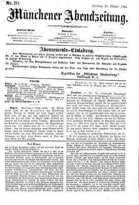 Münchener Abendzeitung Freitag 28. Oktober 1864