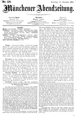 Münchener Abendzeitung Samstag 12. November 1864