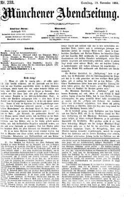 Münchener Abendzeitung Samstag 19. November 1864