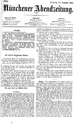 Münchener Abendzeitung Dienstag 20. Dezember 1864