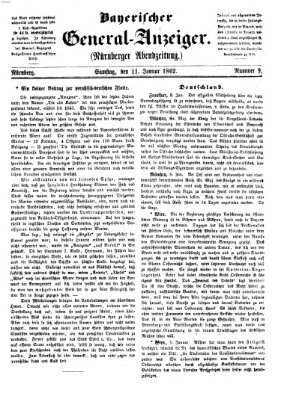 Bayerischer General-Anzeiger (Nürnberger Abendzeitung) Samstag 11. Januar 1862