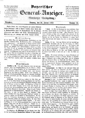 Bayerischer General-Anzeiger (Nürnberger Abendzeitung) Sonntag 26. Januar 1862