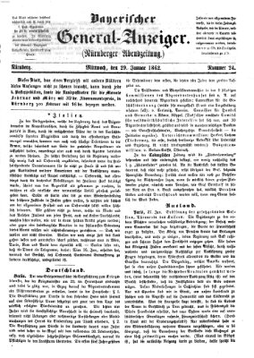 Bayerischer General-Anzeiger (Nürnberger Abendzeitung) Mittwoch 29. Januar 1862