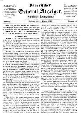 Bayerischer General-Anzeiger (Nürnberger Abendzeitung) Sonntag 2. Februar 1862