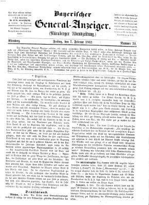 Bayerischer General-Anzeiger (Nürnberger Abendzeitung) Freitag 7. Februar 1862