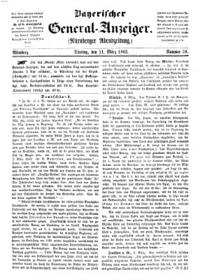 Bayerischer General-Anzeiger (Nürnberger Abendzeitung) Dienstag 11. März 1862