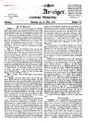 Bayerischer General-Anzeiger (Nürnberger Abendzeitung) Mittwoch 19. März 1862